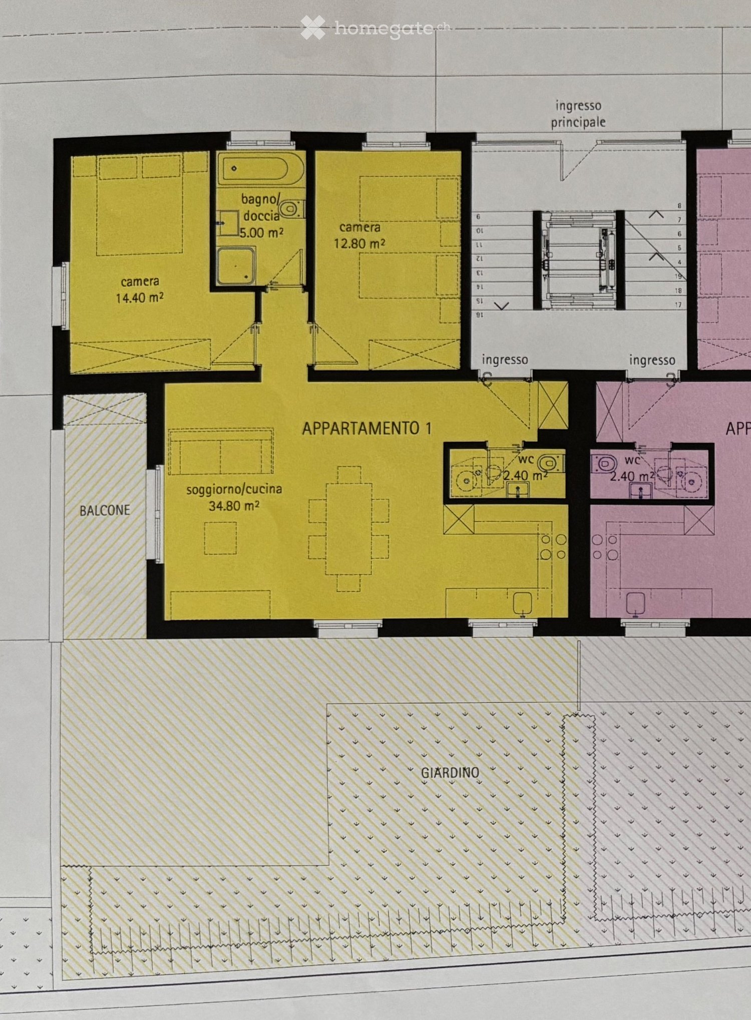 3 rooms apartment