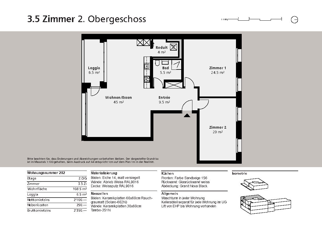 3 ½ rooms apartment