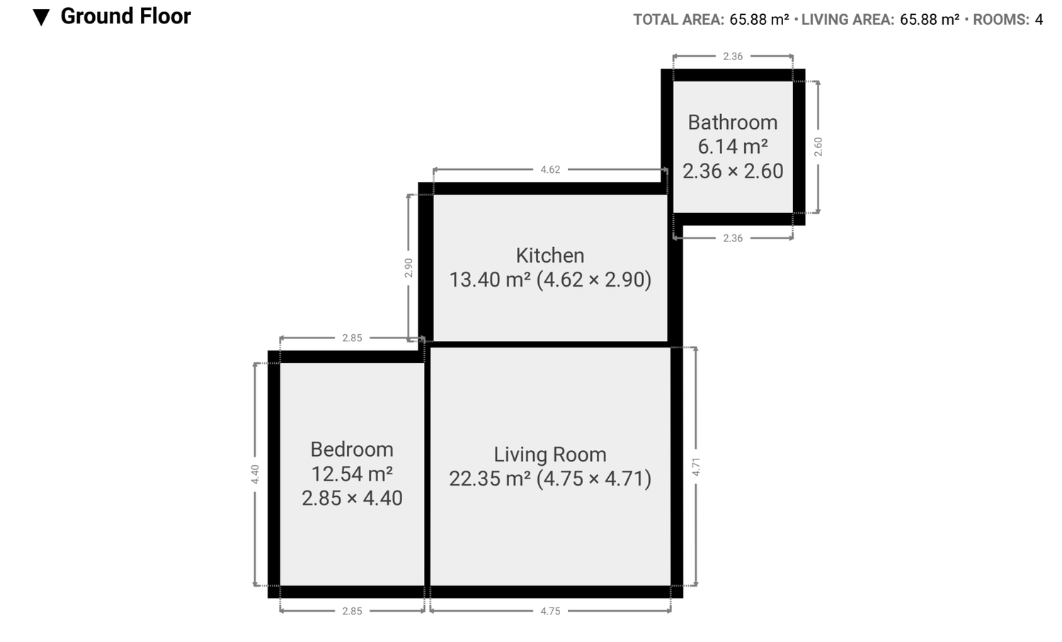 Appartement de 2 ½ pièces