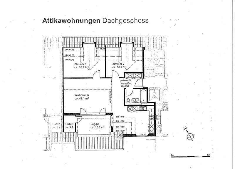 3 ½ rooms roof flat