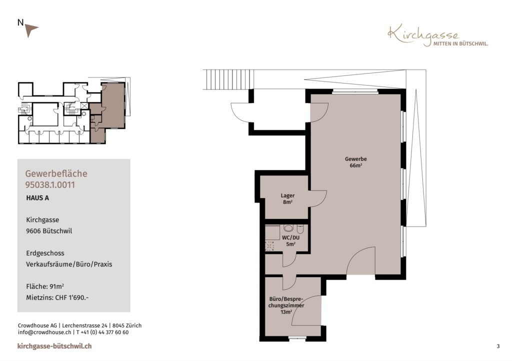 91m² commerciale