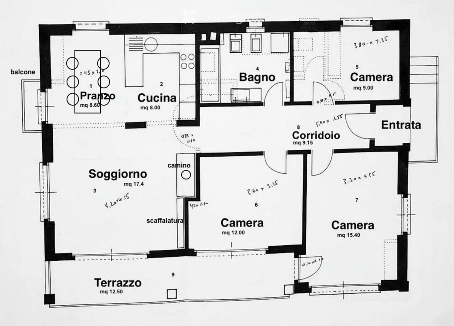 5 rooms apartment