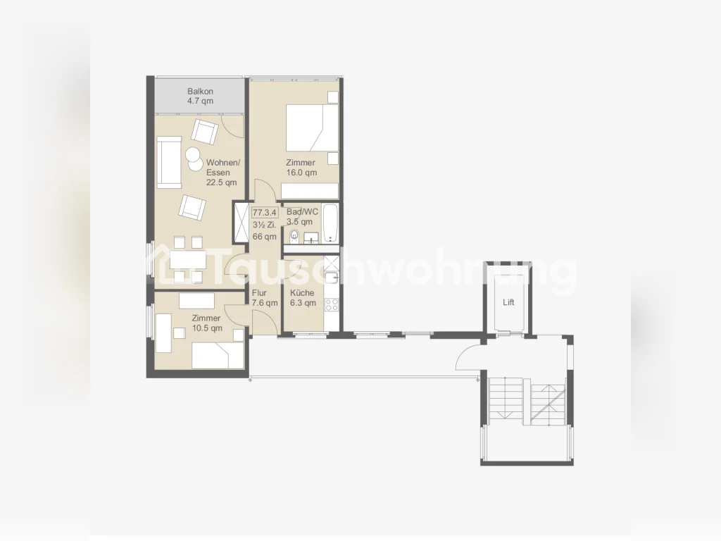 Appartamento di 3 ½ locali