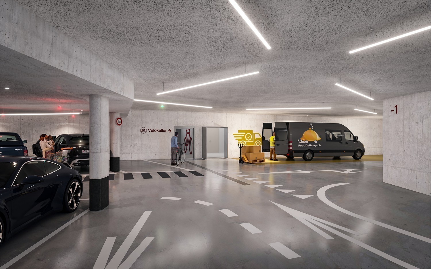 2400m² office