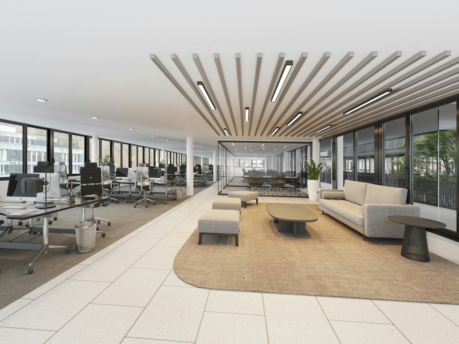 500m² office