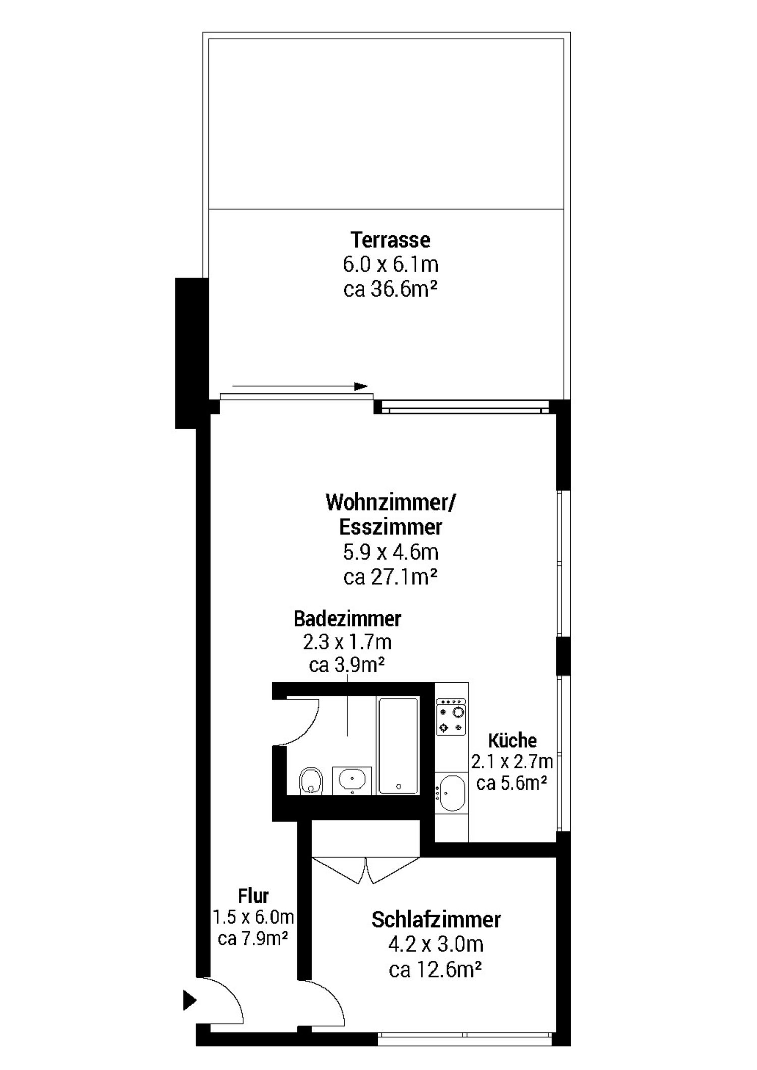 Appartamento di 2 ½ locali