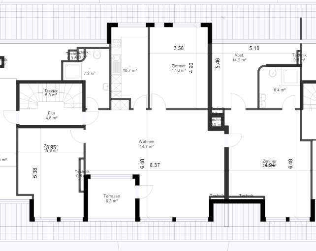 4 ½ rooms roof flat