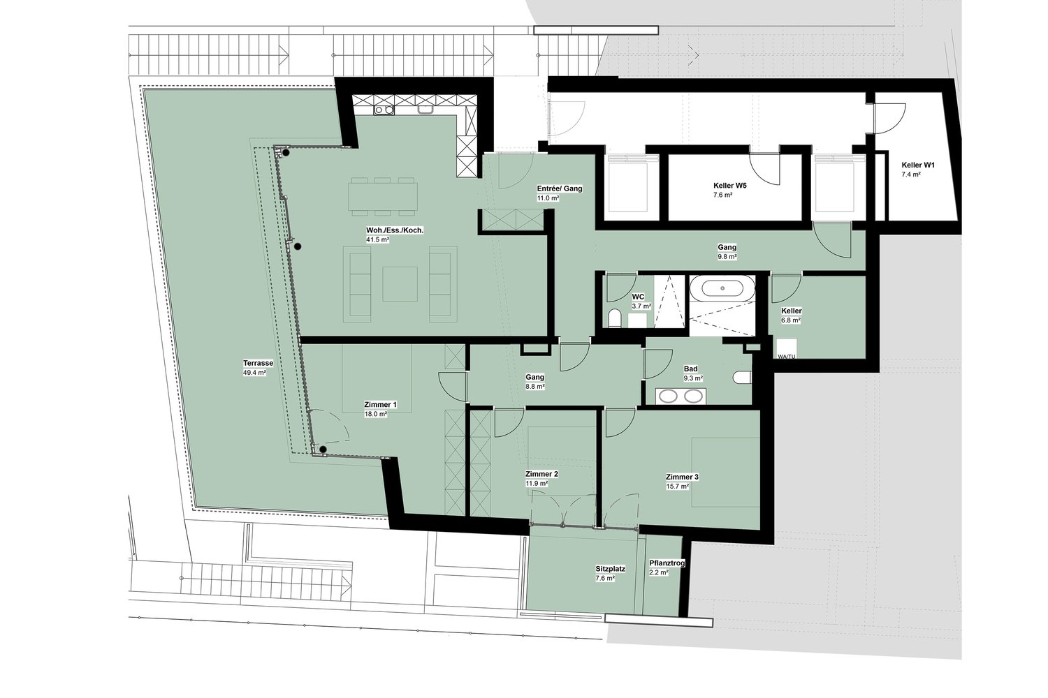 4 ½ pièces appartement