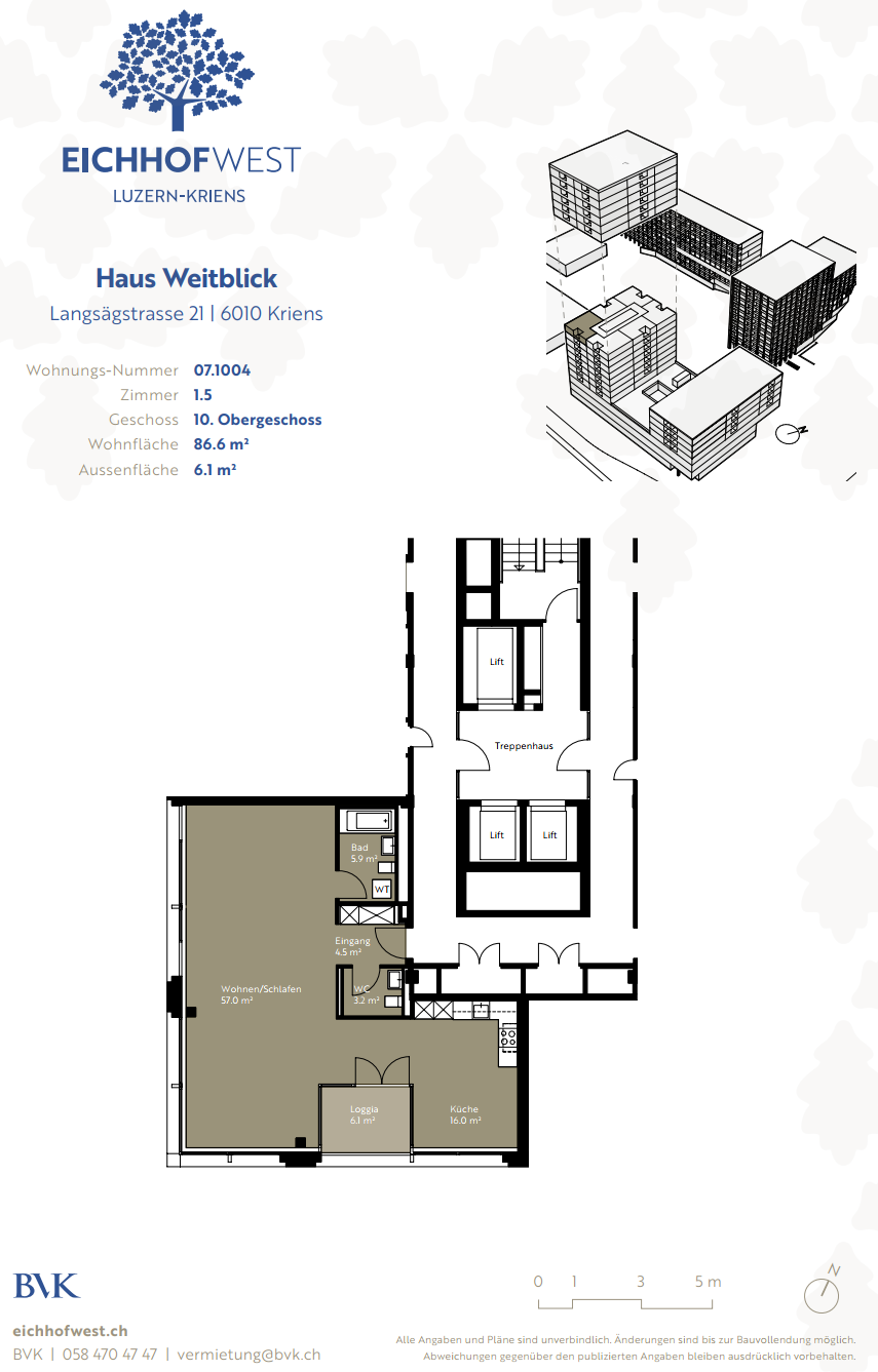 1 ½ rooms apartment