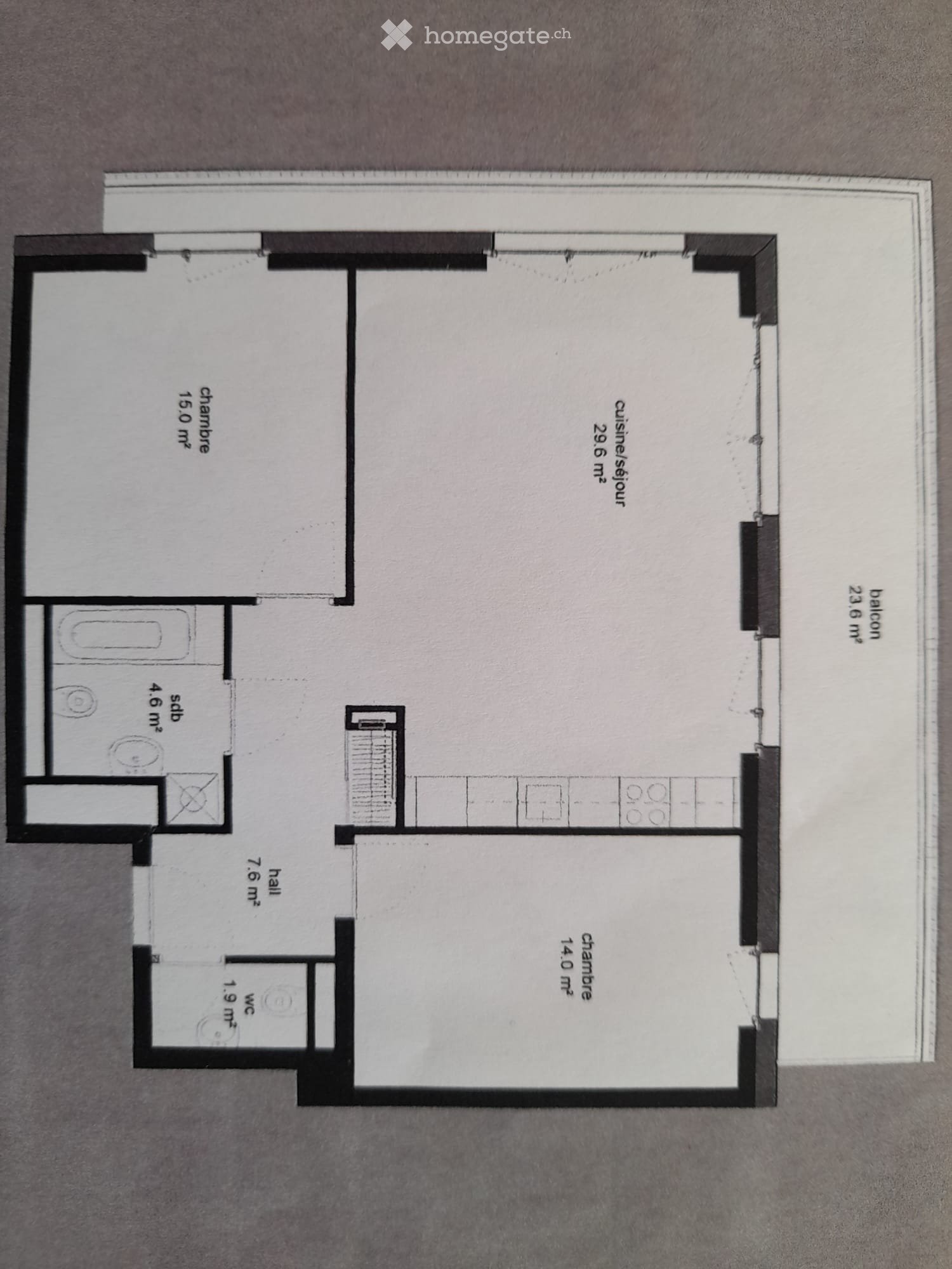 3 rooms apartment