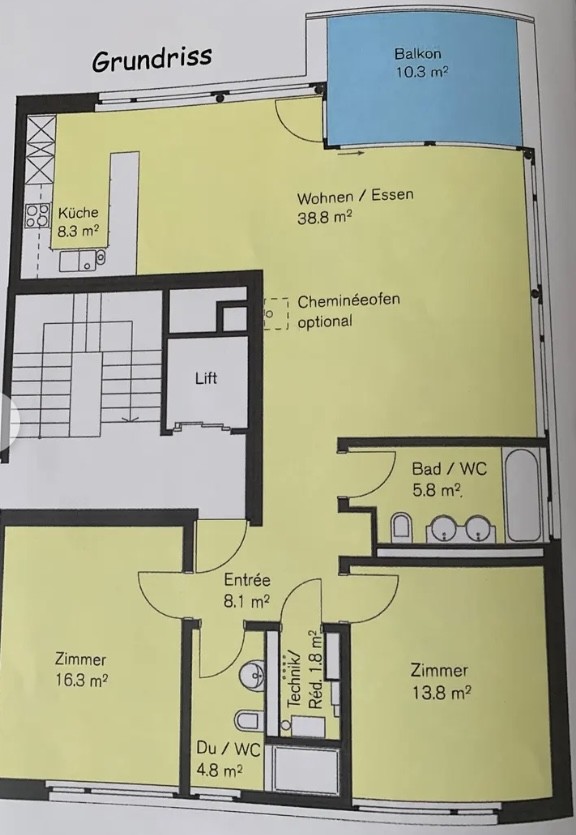 Appartement de 3 ½ pièces