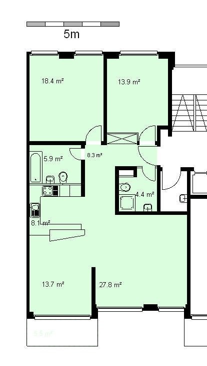 3 ½ pièces appartement