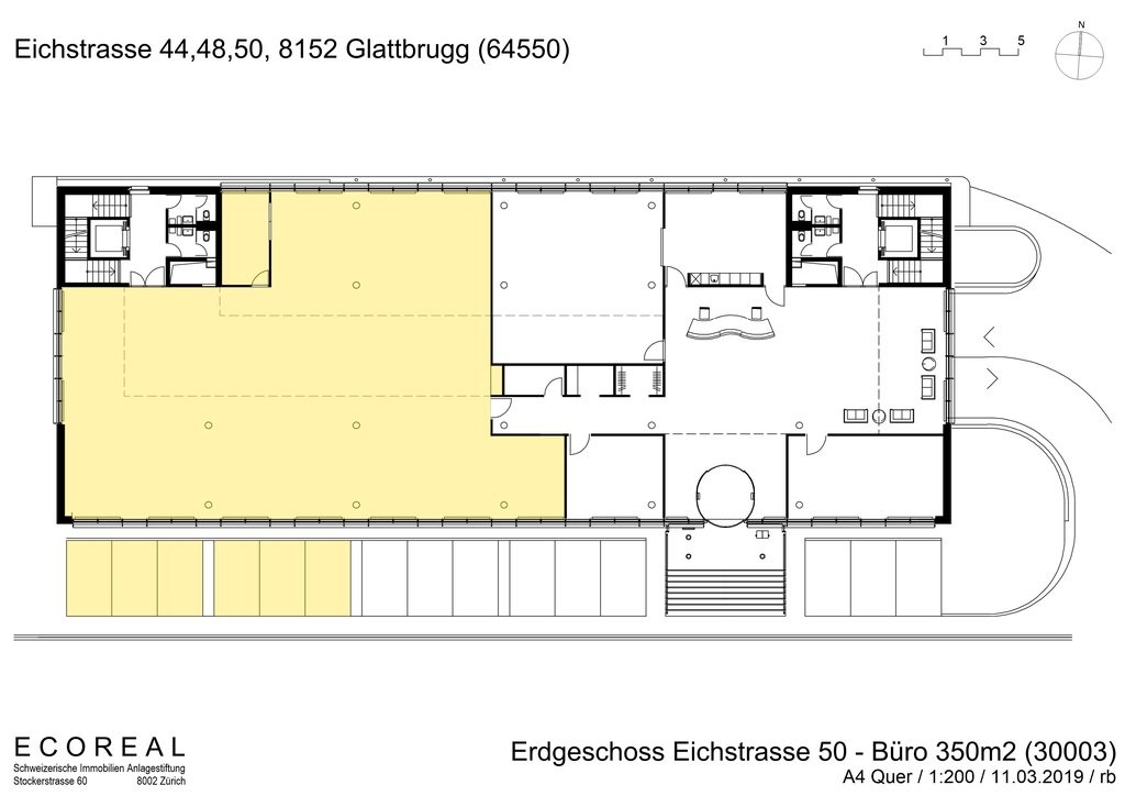 350m² office