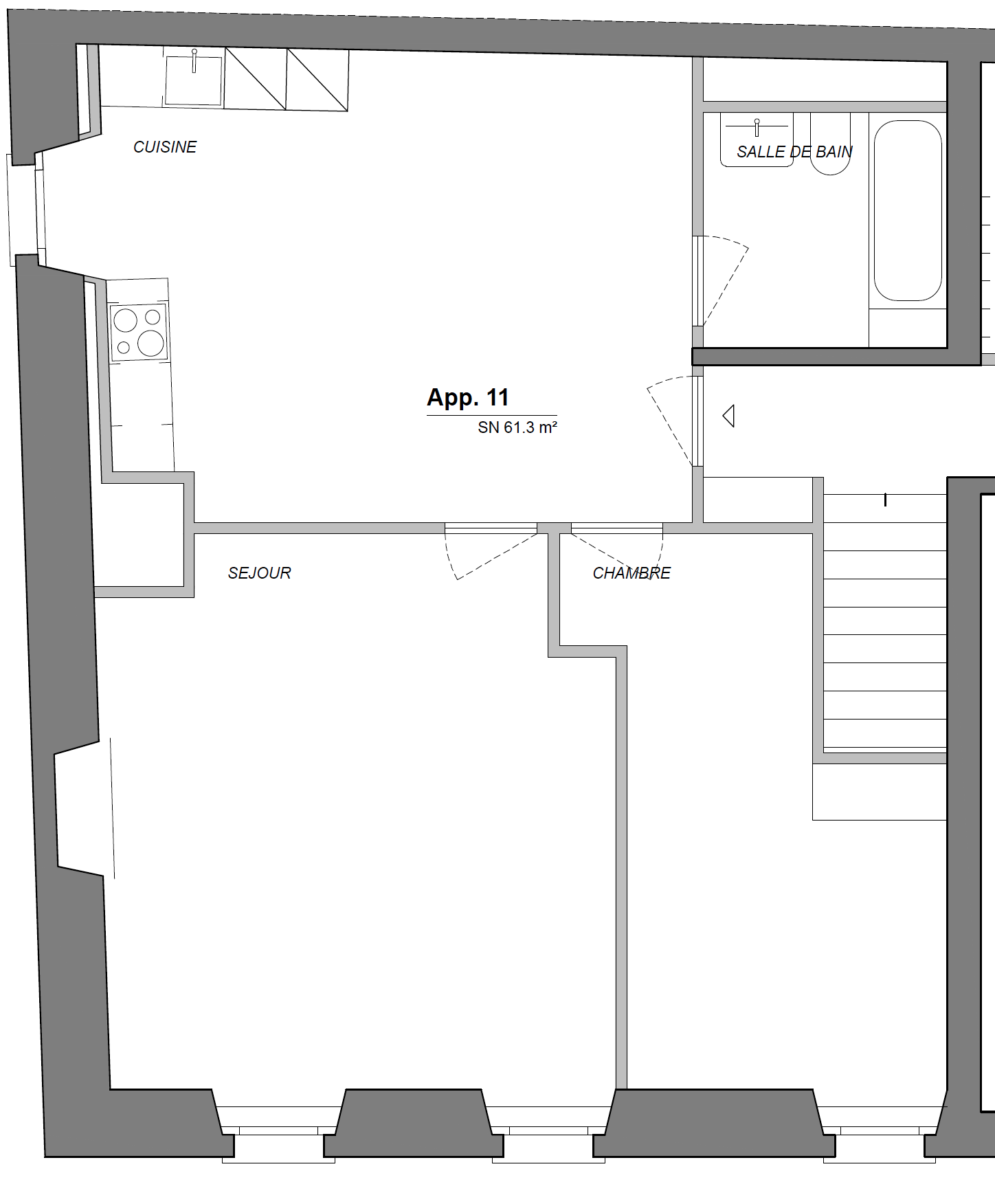 2 ½ rooms apartment