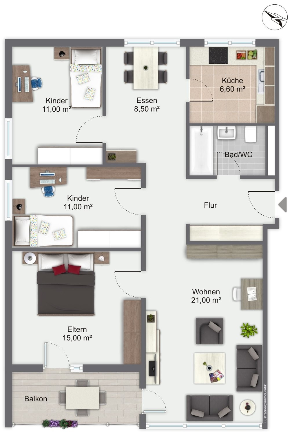 4 ½ rooms apartment
