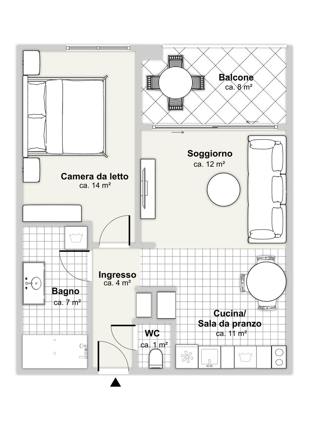 2 ½ rooms apartment