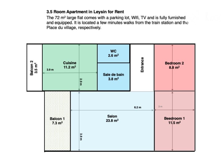 Appartamento di 3 ½ locali