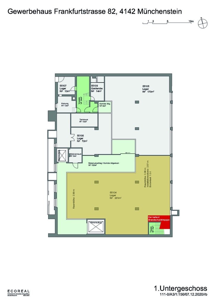 261m² storage room