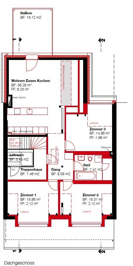 4 ½ pièces appartement au dernier étage