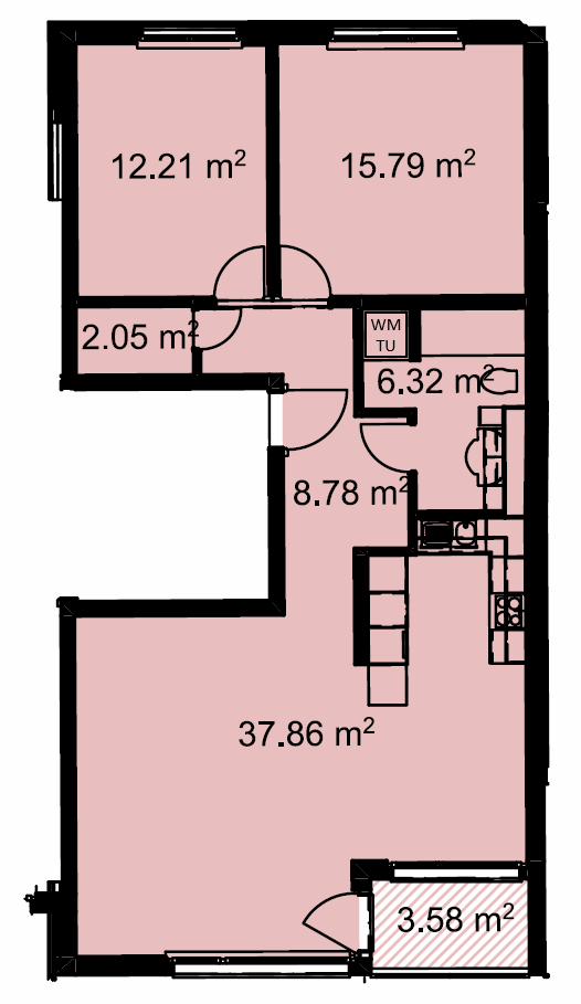 3 ½ rooms apartment