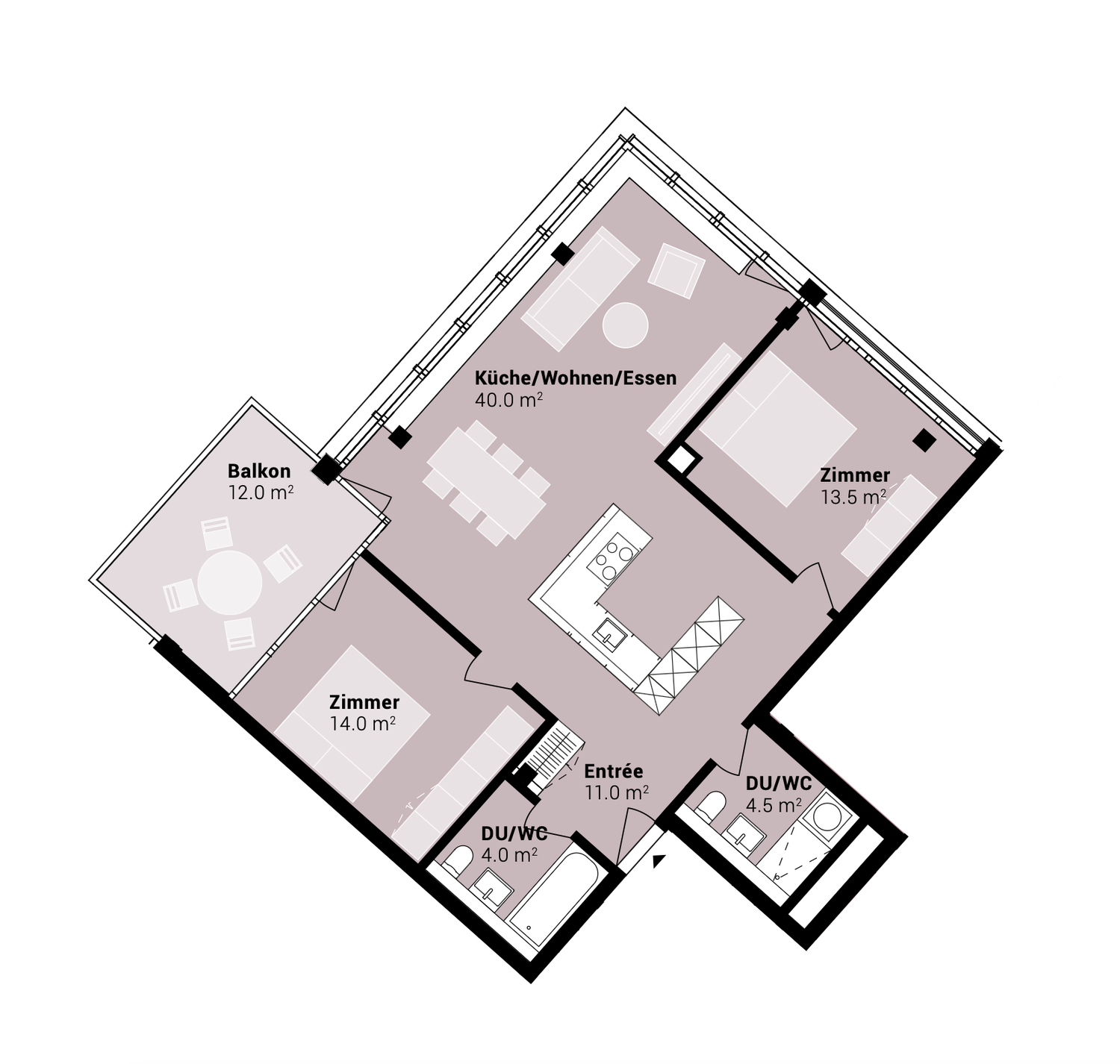 3 ½ rooms apartment