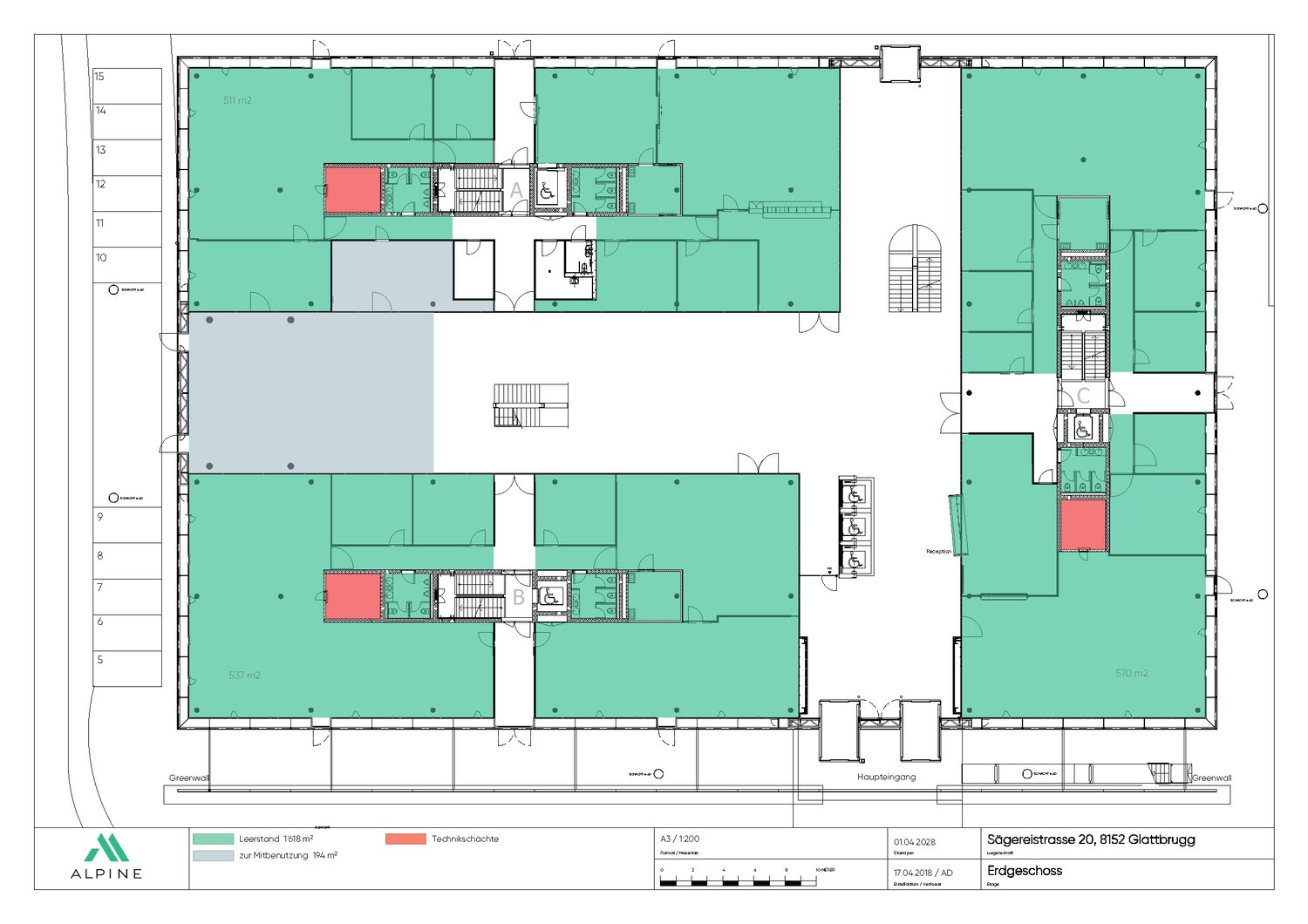 1891m² office