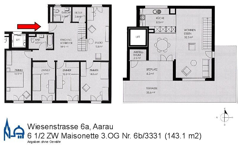 Duplex di 6 ½ locali