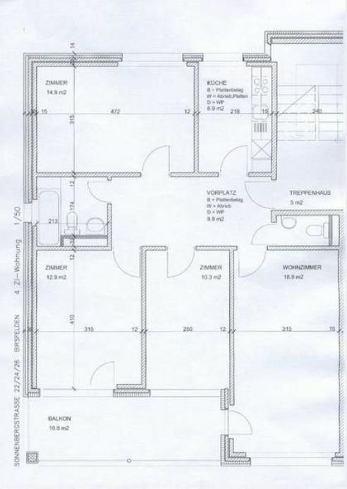 4 pièces appartement