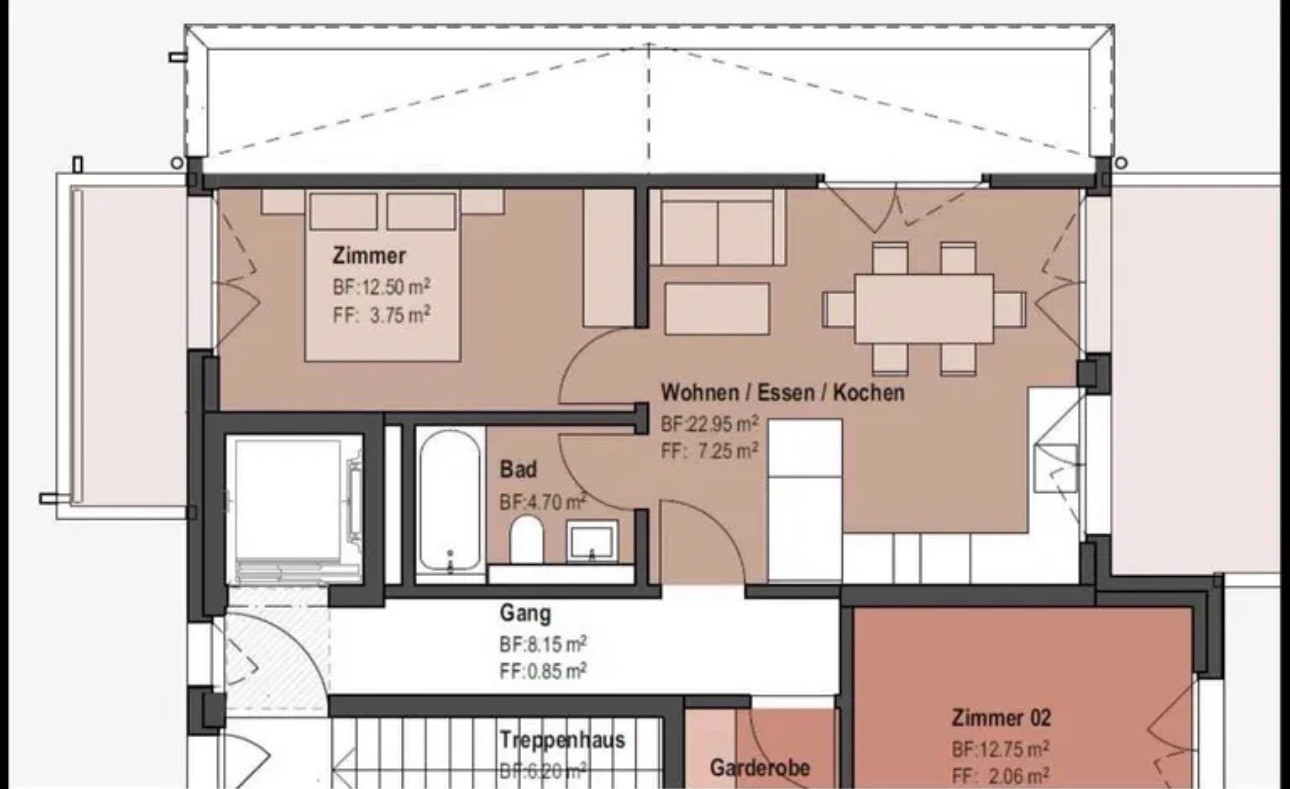2 ½ rooms apartment