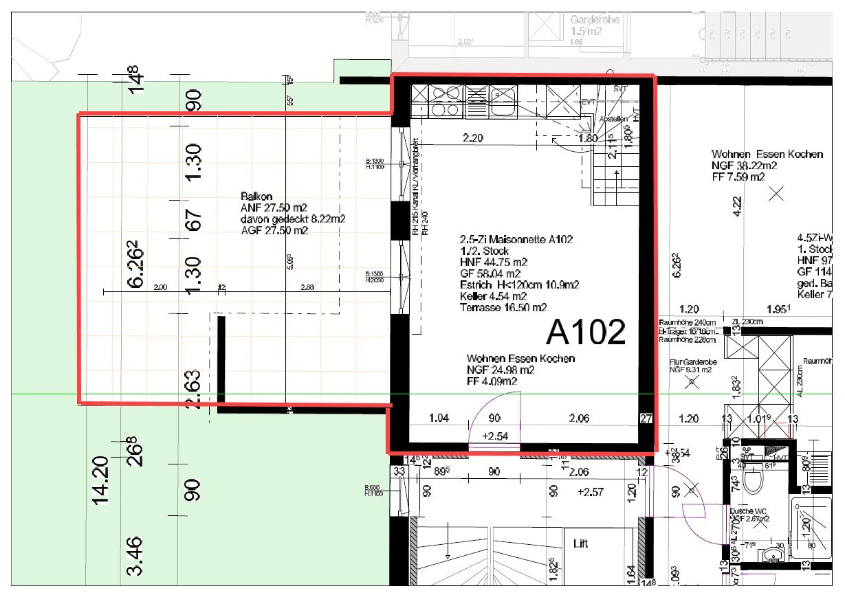 2 ½ rooms apartment