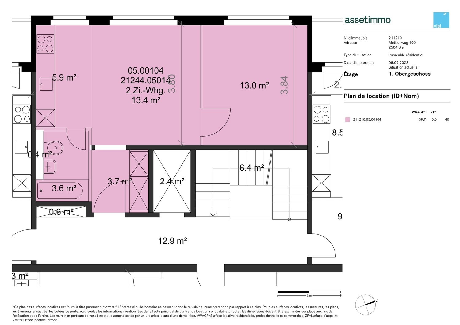 2 rooms apartment