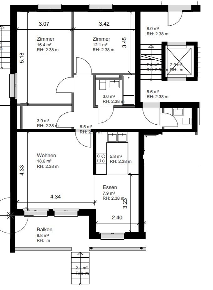 3 ½ rooms apartment