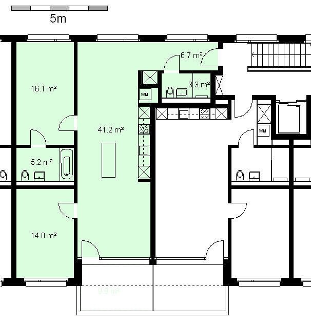 3 ½ rooms apartment