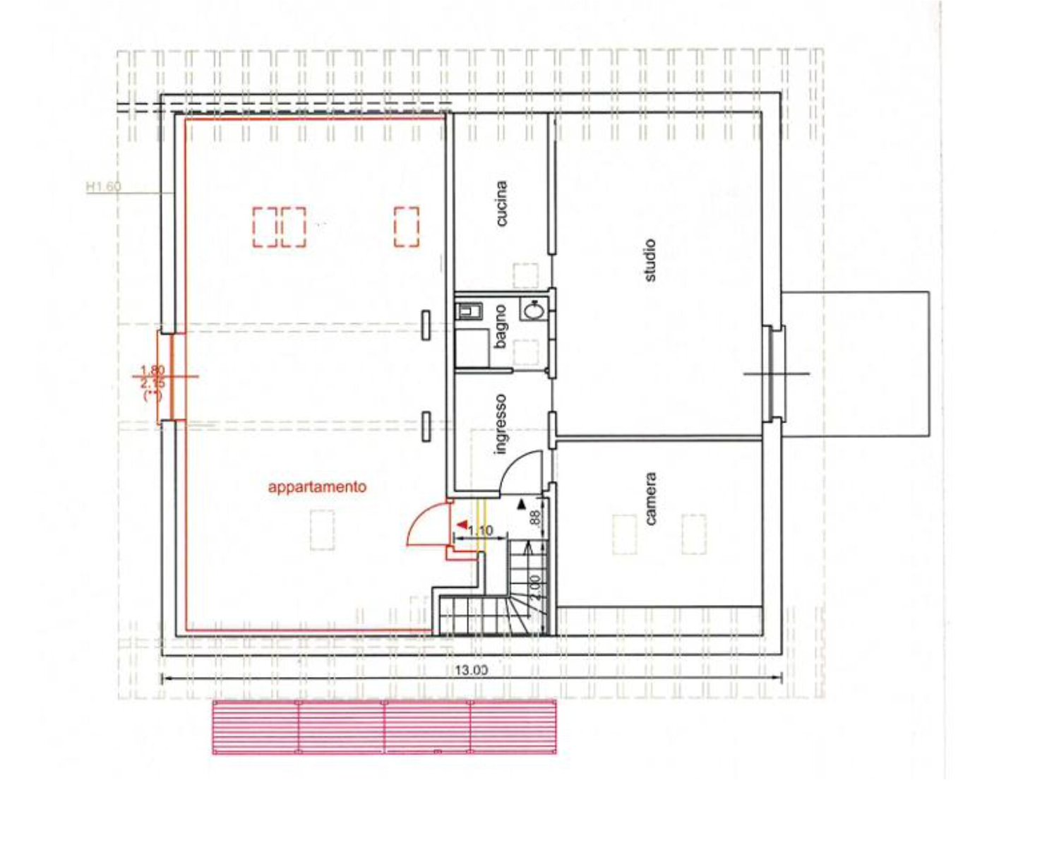 2 ½ rooms apartment