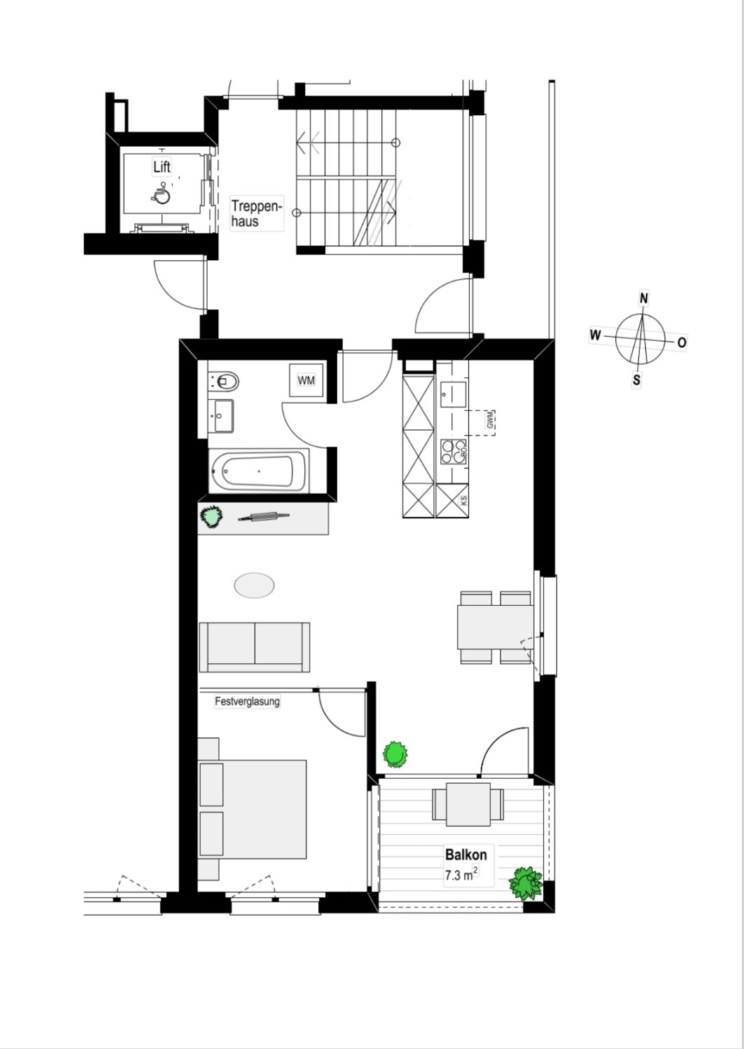 appartamento di 1 ½ locali