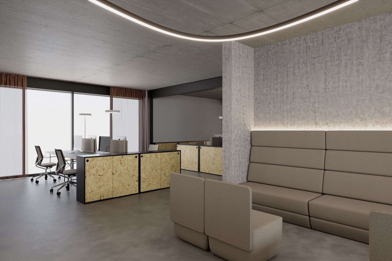 300m² office