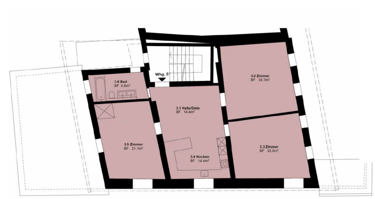 3 ½ rooms apartment