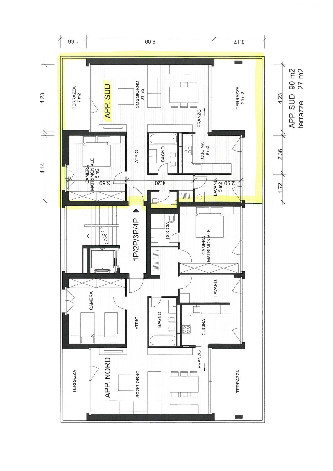 3 rooms apartment