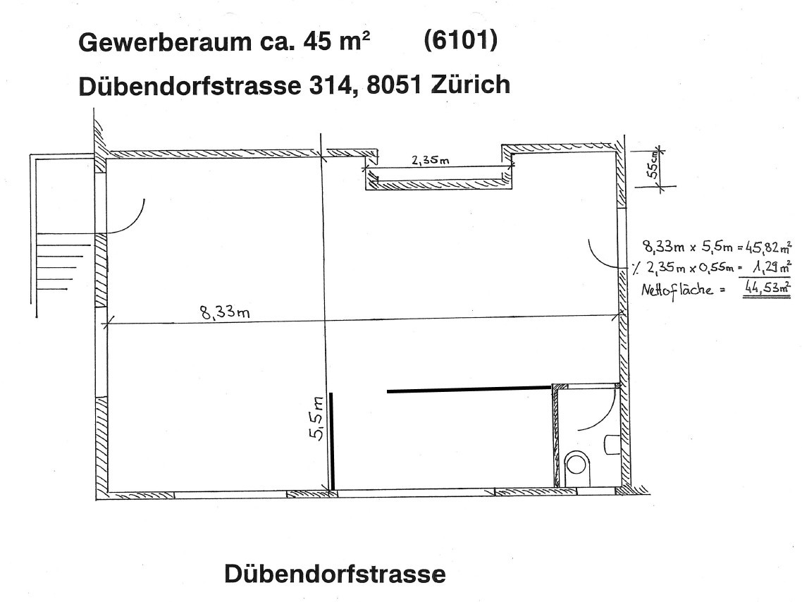 45m² commerciale