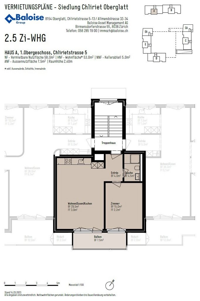 2 ½ rooms apartment