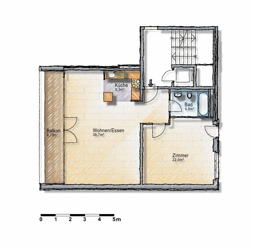 2 ½ rooms apartment
