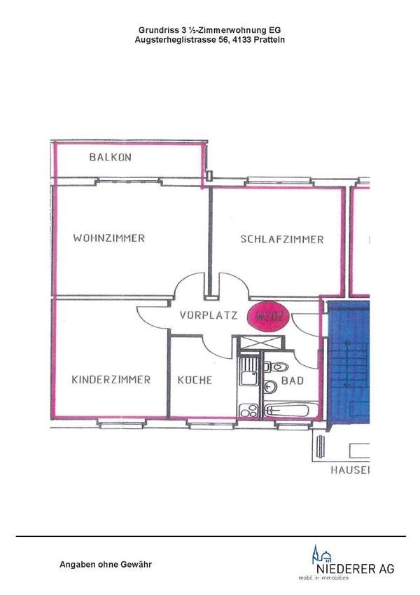 3 rooms apartment