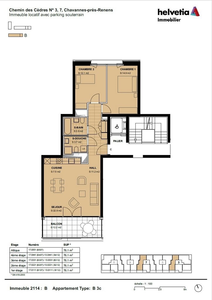 3 ½ rooms apartment