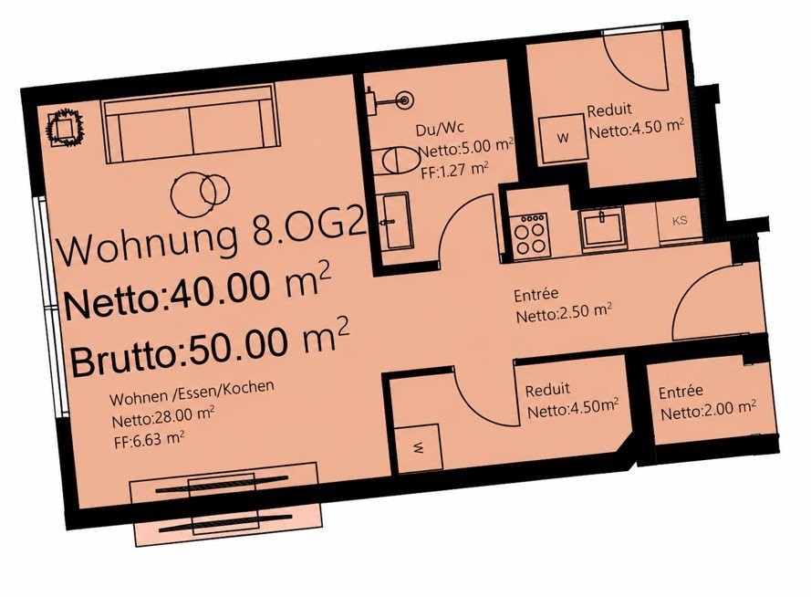 Appartamento di 1 ½ locali