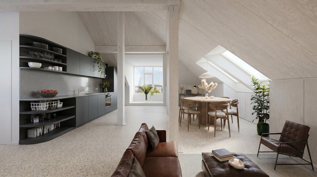 2 rooms attic flat