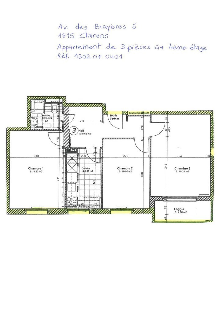 3 rooms apartment