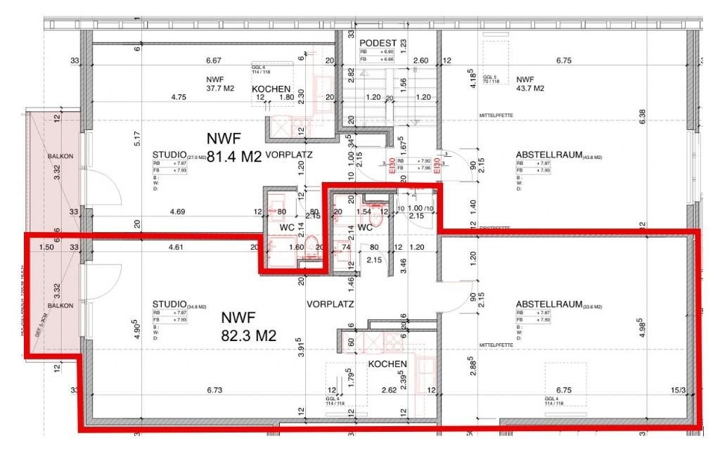 2 ½ rooms apartment