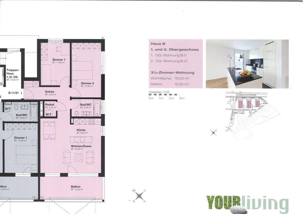 Appartement de 3 ½ pièces