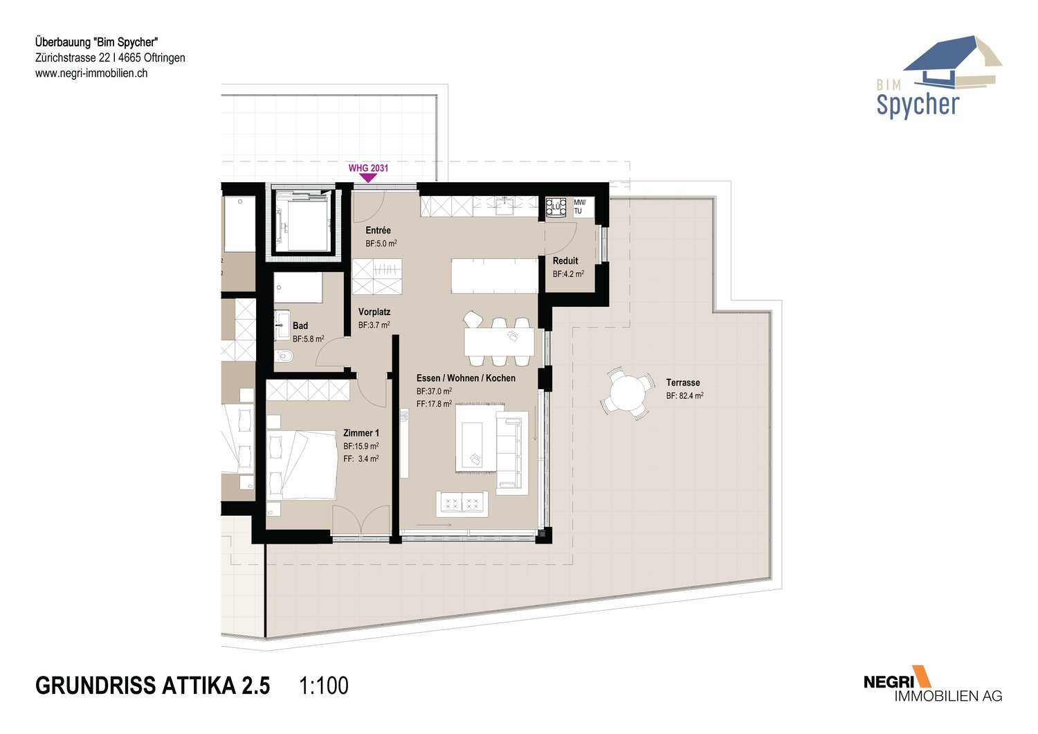 Attika con 2 ½ locali