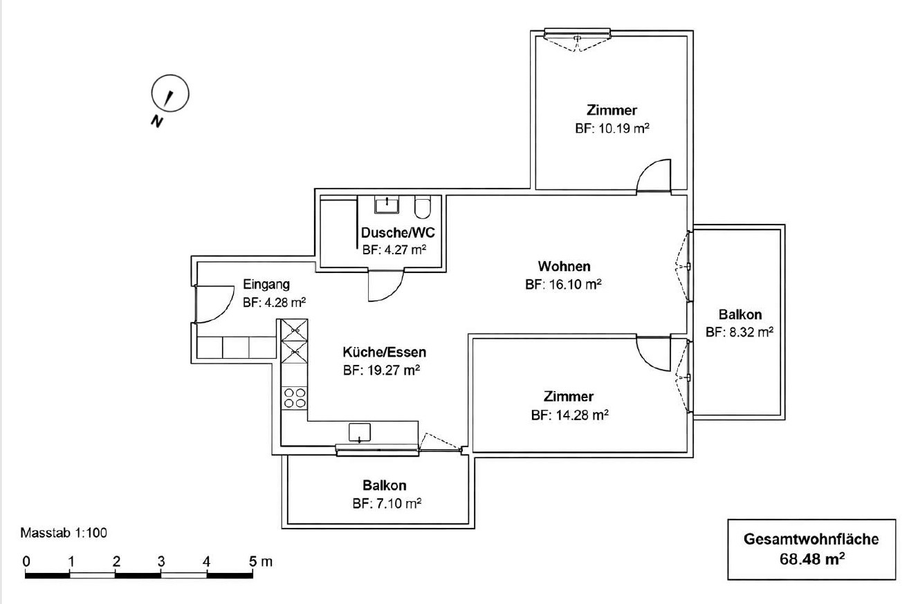 Appartement de 3 ½ pièces